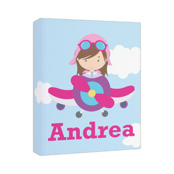 Airplane & Girl Pilot Canvas Print - 11x14 (Personalized)