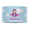 Airplane & Girl Pilot 12" Drum Lampshade - FRONT (Fabric)