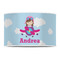 Airplane & Girl Pilot 12" Drum Lampshade - FRONT (Poly Film)