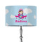 Airplane & Girl Pilot 12" Drum Lampshade - ON STAND (Fabric)