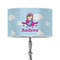 Airplane & Girl Pilot 12" Drum Lampshade - ON STAND (Poly Film)