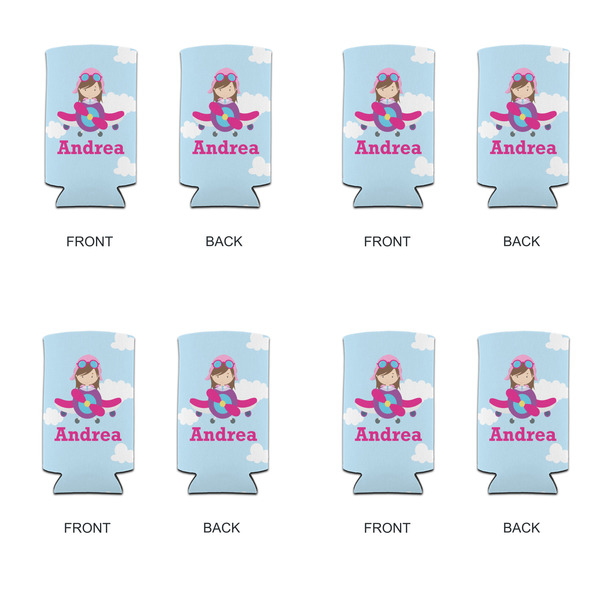 Airplane & Girl Pilot 12oz Tall Can Sleeve - Set of 4 - APPROVAL