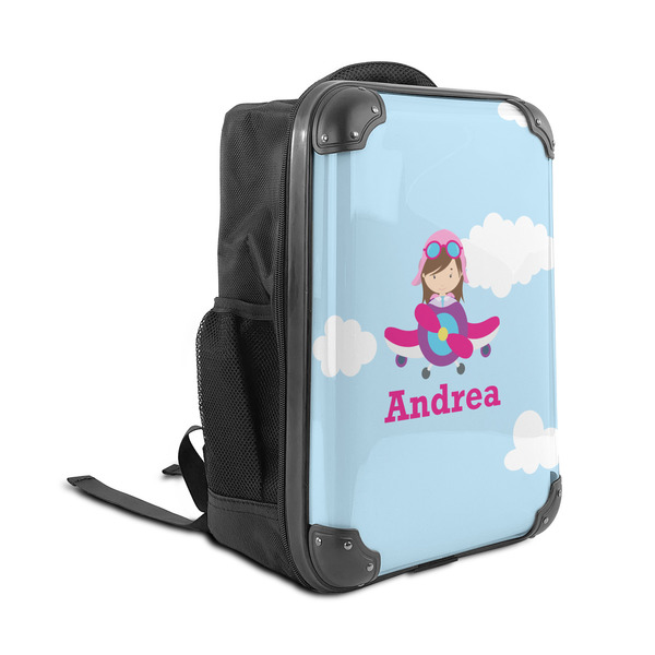 Airplane & Girl Pilot 15" Backpack - ANGLE VIEW