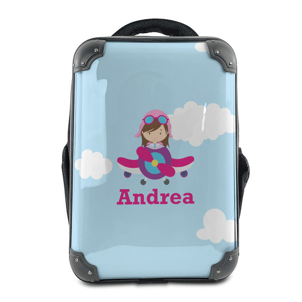 Custom Airplane & Girl Pilot 15" Hard Shell Backpack (Personalized)