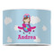 Airplane & Girl Pilot 16" Drum Lampshade - FRONT (Poly Film)