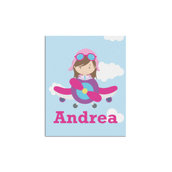 Airplane & Girl Pilot Poster - Multiple Sizes (Personalized)