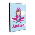 Airplane & Girl Pilot Wood Prints (Personalized)