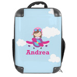 Airplane & Girl Pilot 18" Hard Shell Backpack (Personalized)