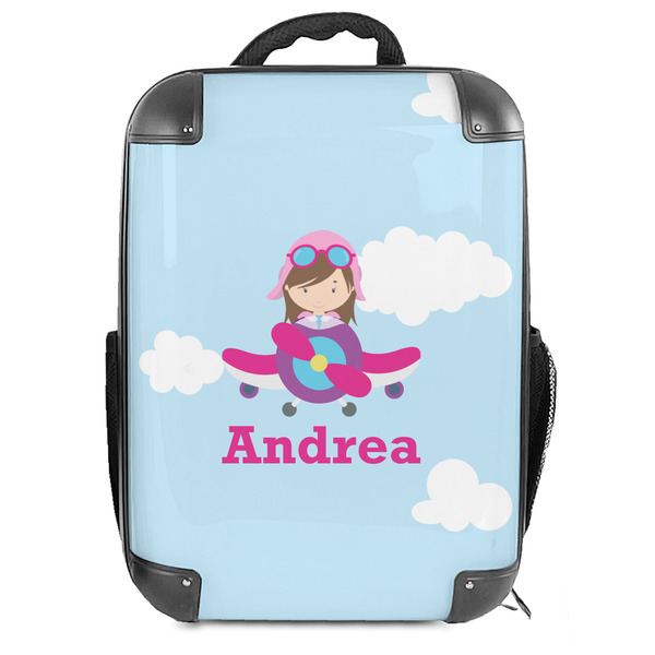 Custom Airplane & Girl Pilot 18" Hard Shell Backpack (Personalized)