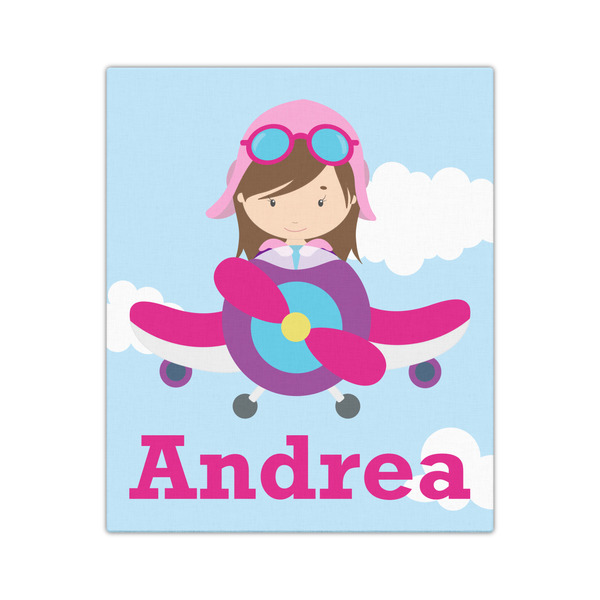 Airplane & Girl Pilot 20x24 - Canvas Print - Front View