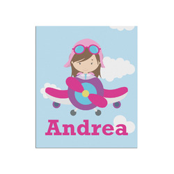 Airplane & Girl Pilot Poster - Matte - 20x24 (Personalized)