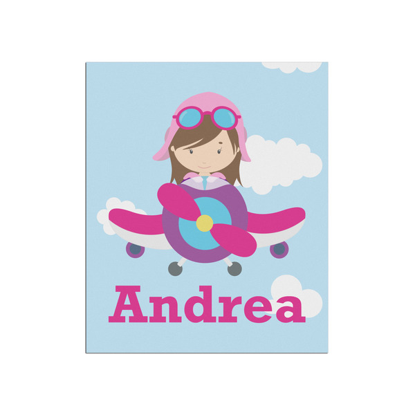 Custom Airplane & Girl Pilot Poster - Matte - 20x24 (Personalized)