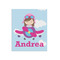 Airplane & Girl Pilot Poster - Matte - 20x24 (Personalized)