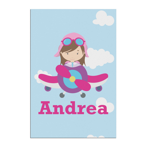 Custom Airplane & Girl Pilot Posters - Matte - 20x30 (Personalized)