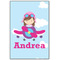 Airplane & Girl Pilot Wood Print - 20x30 (Personalized)