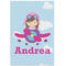 Airplane & Girl Pilot Poster - Matte - 24x36 (Personalized)