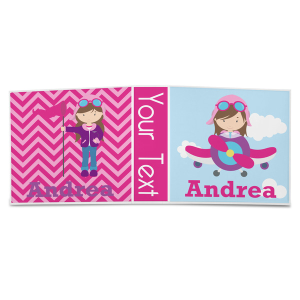 Airplane & Girl Pilot 3-Ring Binder Approval- 3in