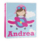 Airplane & Girl Pilot 3-Ring Binder - 1 inch (Personalized)