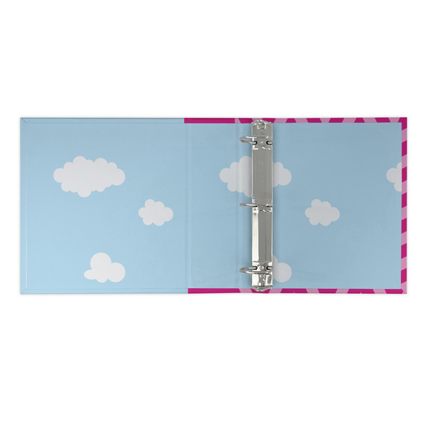 Airplane & Girl Pilot 3 Ring Binders - Full Wrap - 2" - OPEN INSIDE