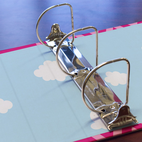 Airplane & Girl Pilot 3 Ring Binders - Full Wrap - 3" - DETAIL