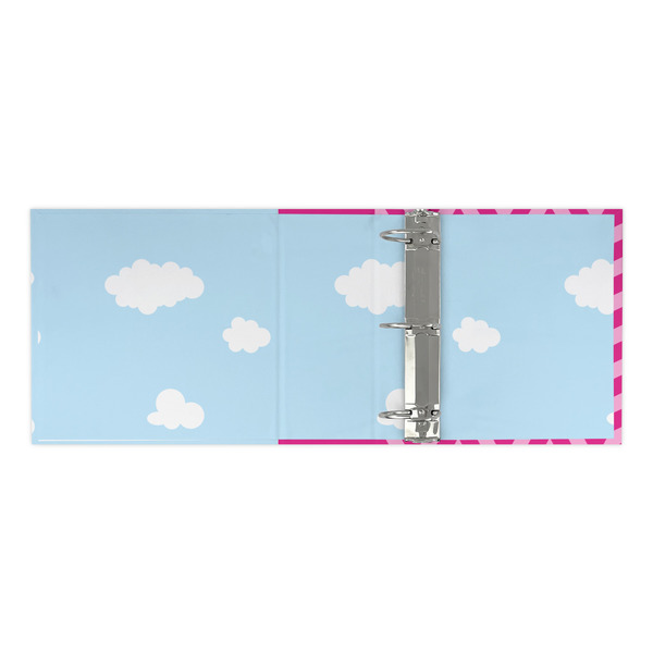 Airplane & Girl Pilot 3 Ring Binders - Full Wrap - 3" - OPEN INSIDE