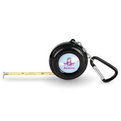 Airplane & Girl Pilot Pocket Tape Measure - 6 Ft w/ Carabiner Clip (Personalized)