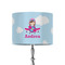 Airplane & Girl Pilot 8" Drum Lampshade - ON STAND (Fabric)