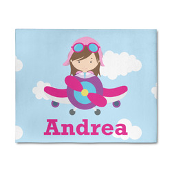 Airplane & Girl Pilot 8' x 10' Patio Rug (Personalized)
