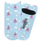 Airplane & Girl Pilot Adult Ankle Socks - Single Pair - Front and Back