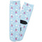 Airplane & Girl Pilot Adult Crew Socks - Single Pair - Front and Back