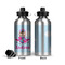 Airplane & Girl Pilot Aluminum Water Bottle - Front and Back