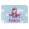 Airplane & Girl Pilot Anti-Fatigue Kitchen Mat (Personalized)