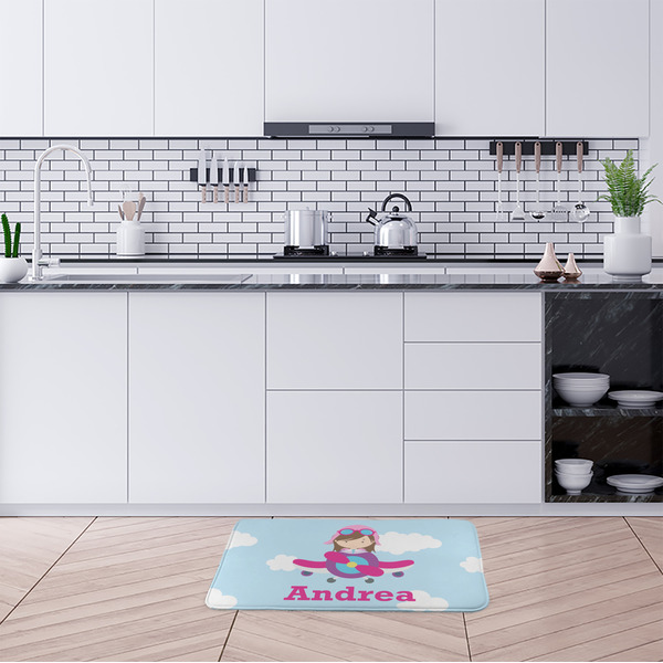 Airplane & Girl Pilot Anti-Fatigue Kitchen Mats - LIFESTYLE