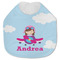 Airplane & Girl Pilot Jersey Knit Baby Bib w/ Name or Text