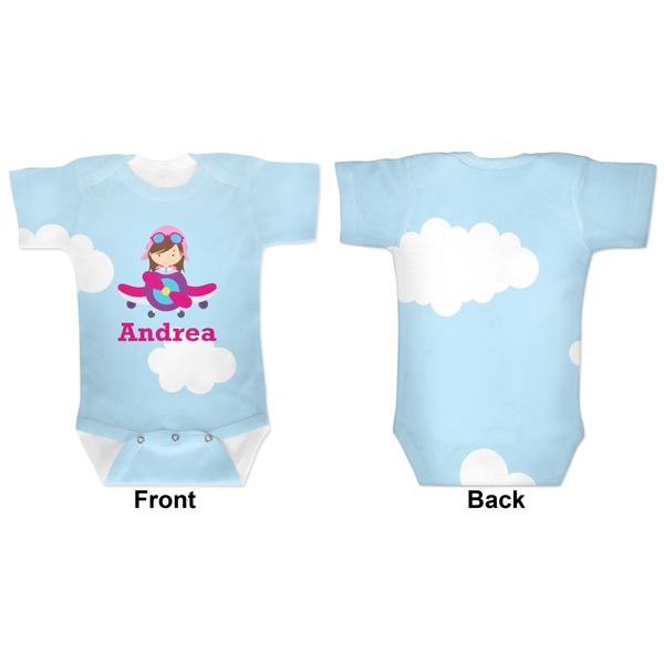 Airplane & Girl Pilot Baby Bodysuit Approval