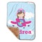 Airplane & Girl Pilot Sherpa Baby Blanket - 30" x 40" w/ Name or Text