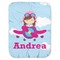 Airplane & Girl Pilot Baby Swaddling Blanket (Personalized)