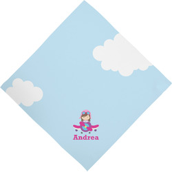 Airplane & Girl Pilot Dog Bandana Scarf w/ Name or Text