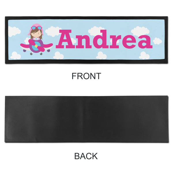 Airplane & Girl Pilot Bar Mat - Large - APPROVAL