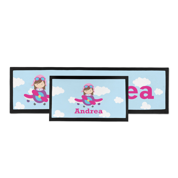 Airplane & Girl Pilot Bar Mat - Parent Main