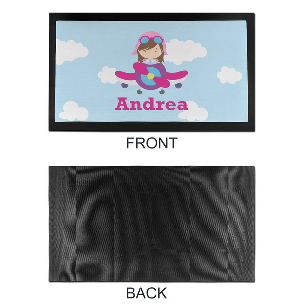 Airplane & Girl Pilot Bar Mat - Small - APPROVAL