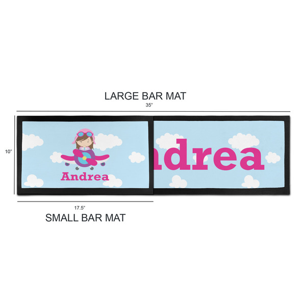 Airplane & Girl Pilot Bar Mats - Sizing Chart