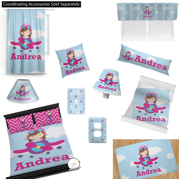 Airplane & Girl Pilot Bedroom Decor & Accessories2