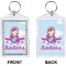 Airplane & Girl Pilot Bling Keychain (Front + Back)