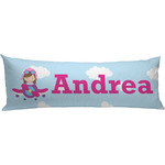 Airplane & Girl Pilot Body Pillow Case (Personalized)