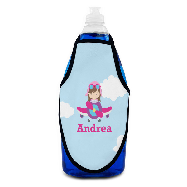 Airplane & Girl Pilot Bottle Apron - Soap - FRONT