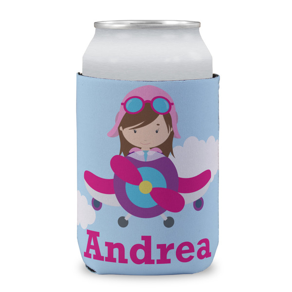 Airplane & Girl Pilot Can Sleeve