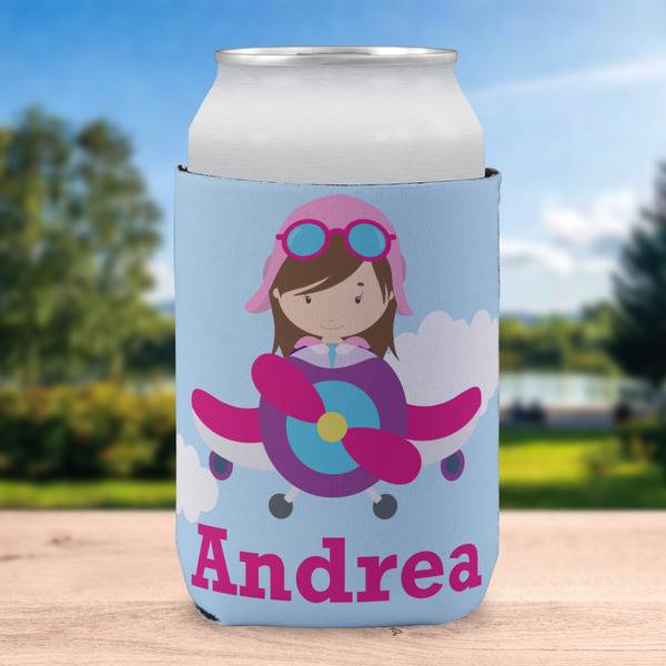 Airplane & Girl Pilot Can Sleeve - LIFESTYLE (single)