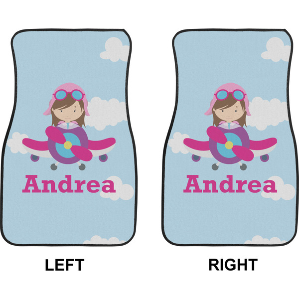 Airplane & Girl Pilot Car Mat Front - Approval