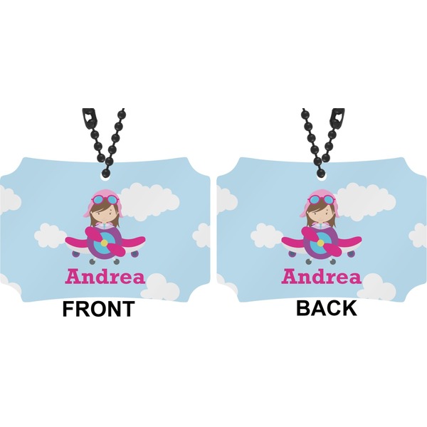 Airplane & Girl Pilot Car Ornament - Berlin (Approval)